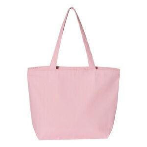 NWOT Zip Top Light Pink Tote